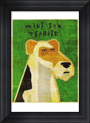 Framed Wire Fox Terrier Print
