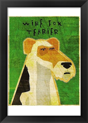 Framed Wire Fox Terrier Print