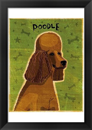 Framed Poodle (brown) Print