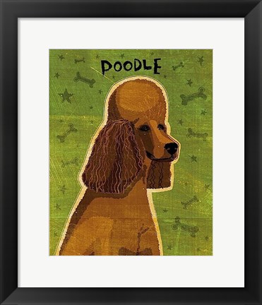 Framed Poodle (brown) Print