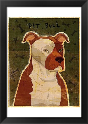 Framed Pit Bull Print