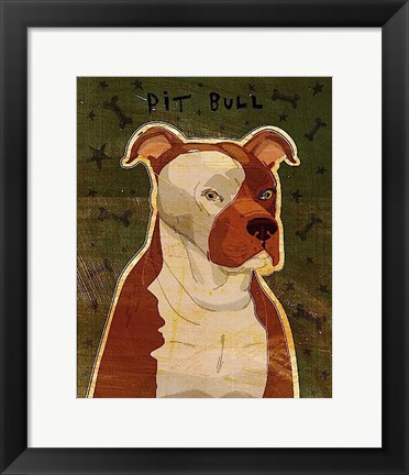 Framed Pit Bull Print