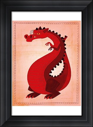 Framed Red Dragon Print