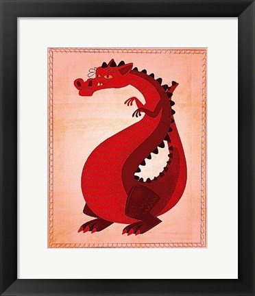 Framed Red Dragon Print