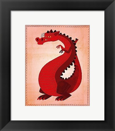 Framed Red Dragon Print