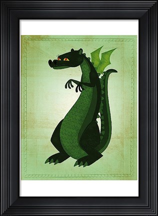 Framed Green Dragon Print