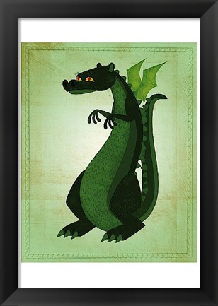 Framed Green Dragon Print