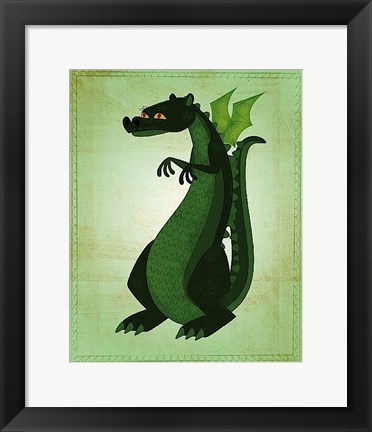 Framed Green Dragon Print