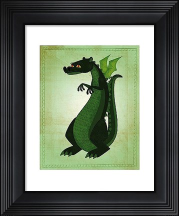 Framed Green Dragon Print