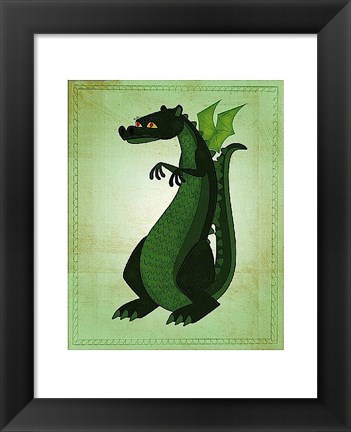 Framed Green Dragon Print