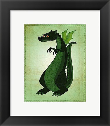 Framed Green Dragon Print