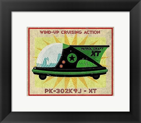 Framed Patrol Craft XT Box Art Tin Toy Print