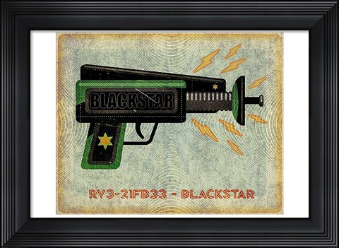 Framed Blackstar Ray Gun Print