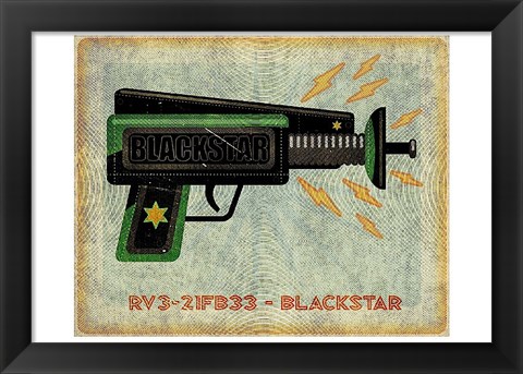 Framed Blackstar Ray Gun Print