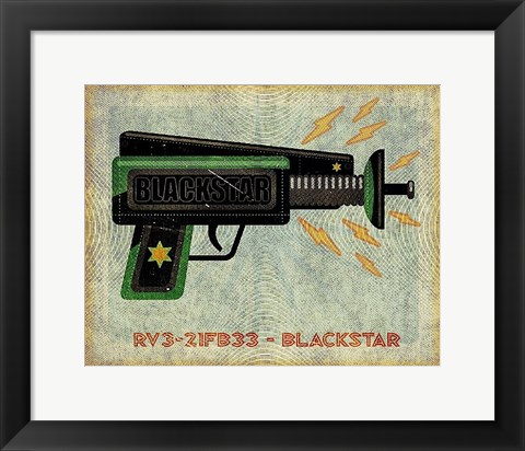 Framed Blackstar Ray Gun Print