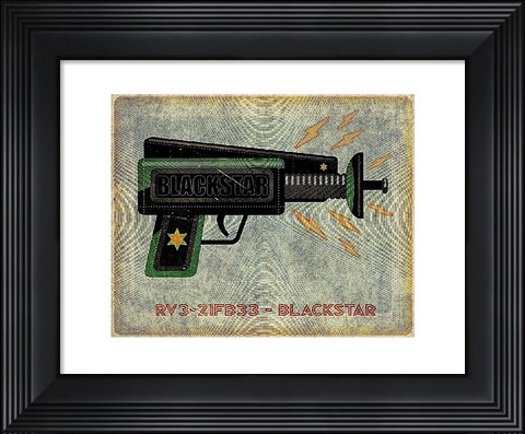 Framed Blackstar Ray Gun Print