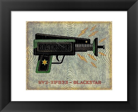 Framed Blackstar Ray Gun Print