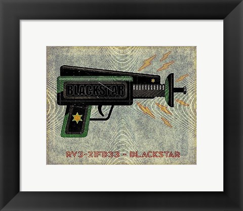 Framed Blackstar Ray Gun Print