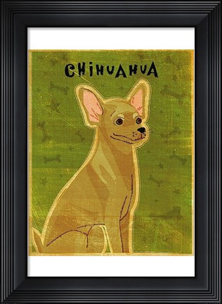 Framed Chihuahua (tan) Print