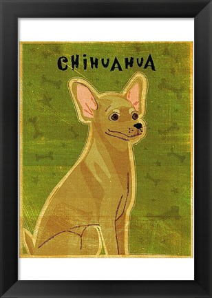 Framed Chihuahua (tan) Print