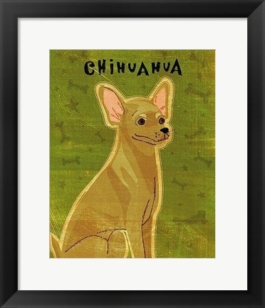 Framed Chihuahua (tan) Print