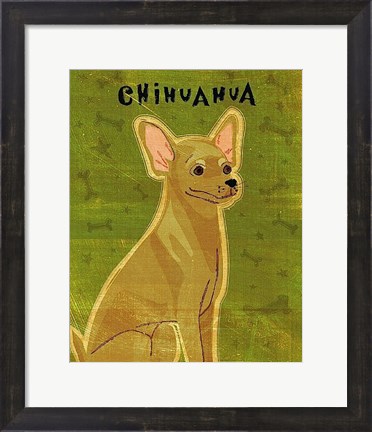 Framed Chihuahua (tan) Print