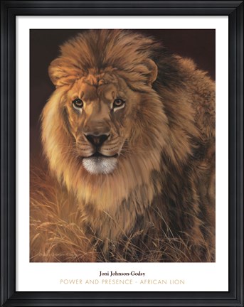 Framed Power and Presence- African Lion Print