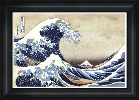 Framed Great Wave at Kanagawa Print
