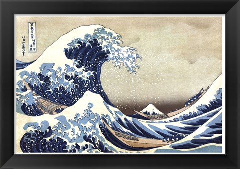 Framed Great Wave at Kanagawa Print