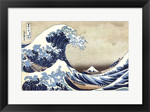 Framed Great Wave at Kanagawa Print