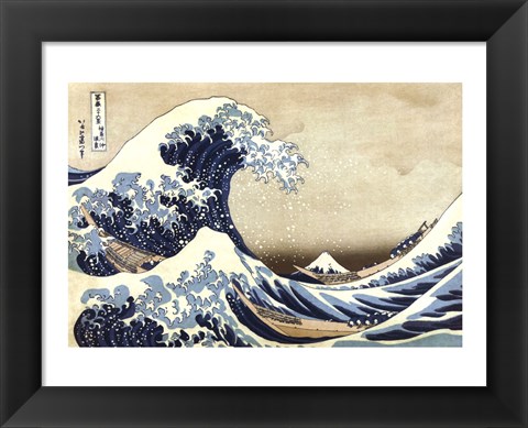 Framed Great Wave at Kanagawa Print