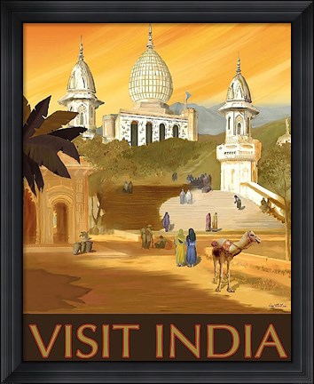 Framed Visit India Print