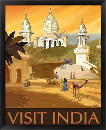 Framed Visit India Print