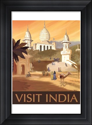 Framed Visit India Print