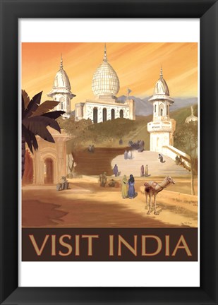 Framed Visit India Print