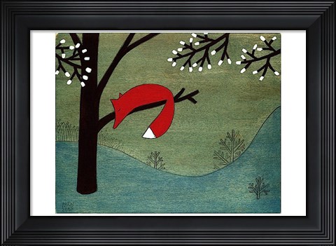 Framed Fox on Sunday Print