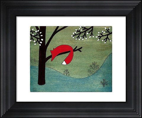 Framed Fox on Sunday Print