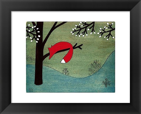 Framed Fox on Sunday Print