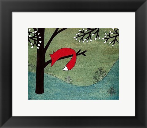 Framed Fox on Sunday Print