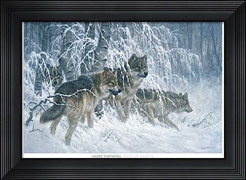 Framed Edge of Winter (detail) Print