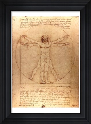 Framed Vitruvian Man Print
