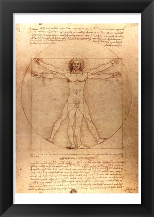 Framed Vitruvian Man Print