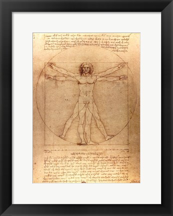 Framed Vitruvian Man Print