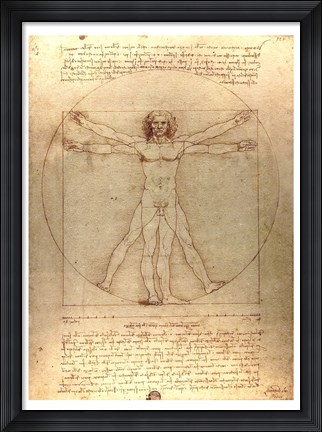 Framed Vitruvian Man Print
