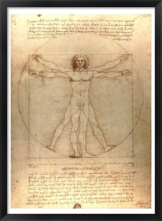 Framed Vitruvian Man Print