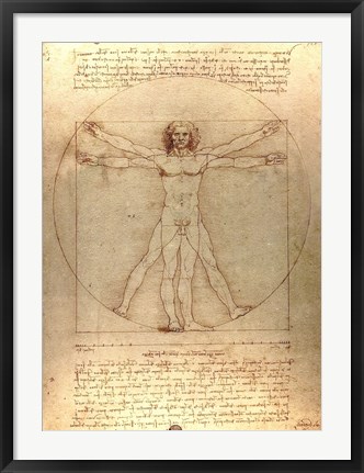 Framed Vitruvian Man Print