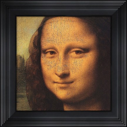 Framed Mona Lisa (detail) Print