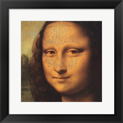 Framed Mona Lisa (detail) Print