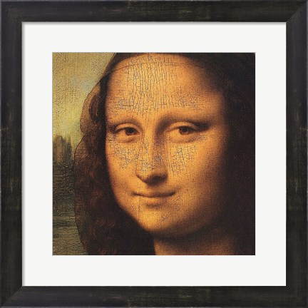 Framed Mona Lisa (detail) Print