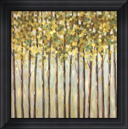 Framed Different Shades of Green Print